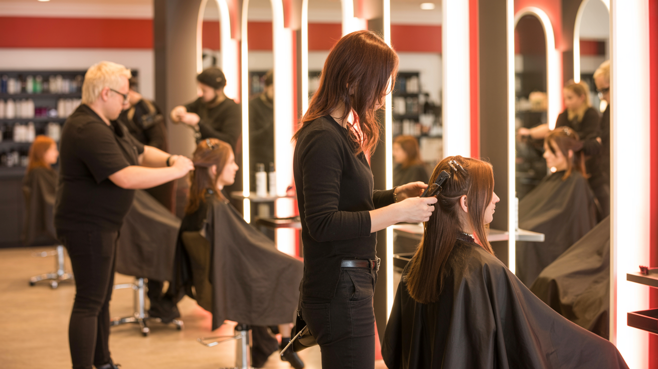 Modernes Salon-Interior von Friseur New Look in Singen