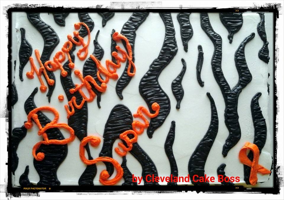 Zebra Birthday Cake