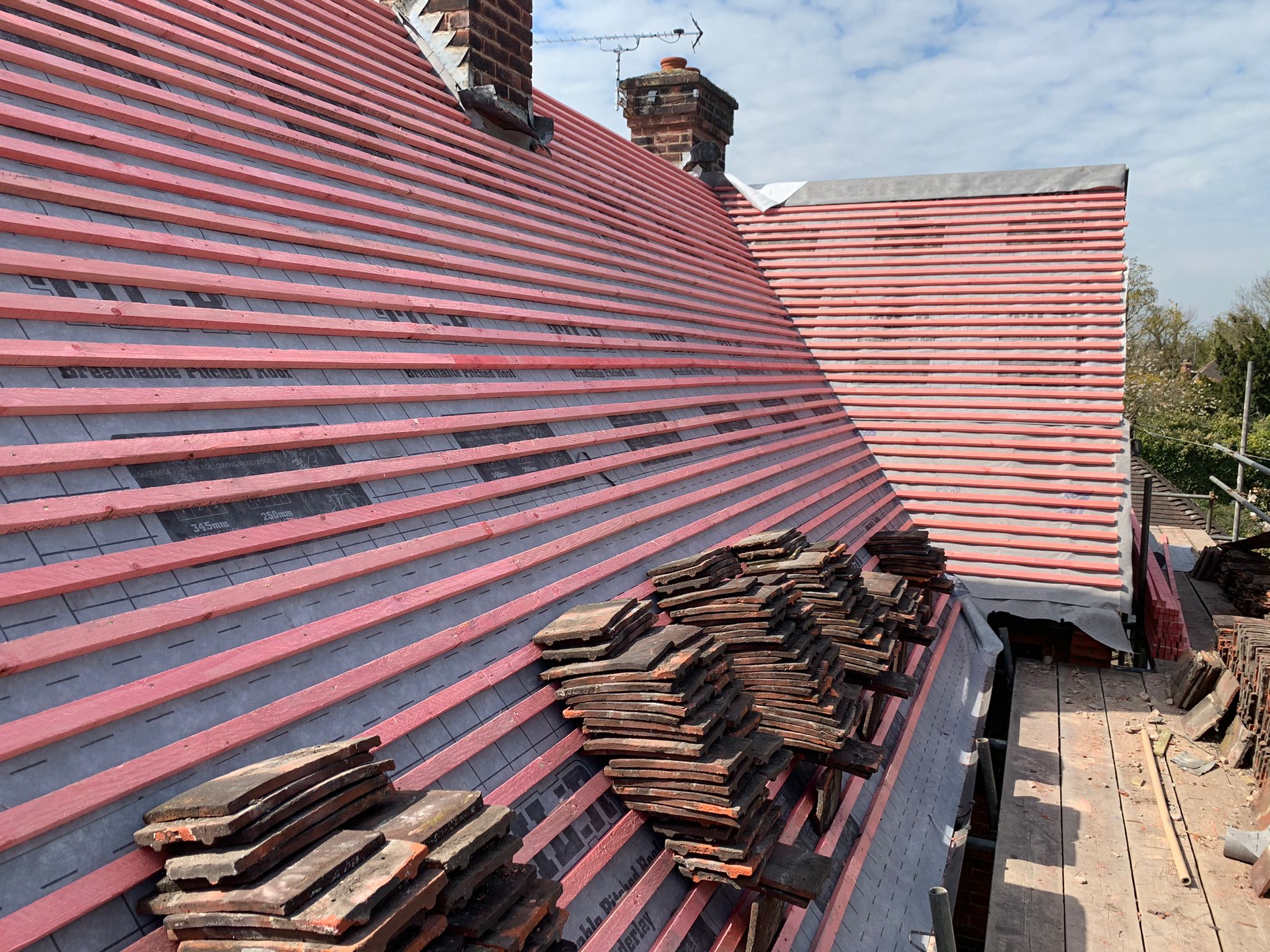 Flat roofing installation