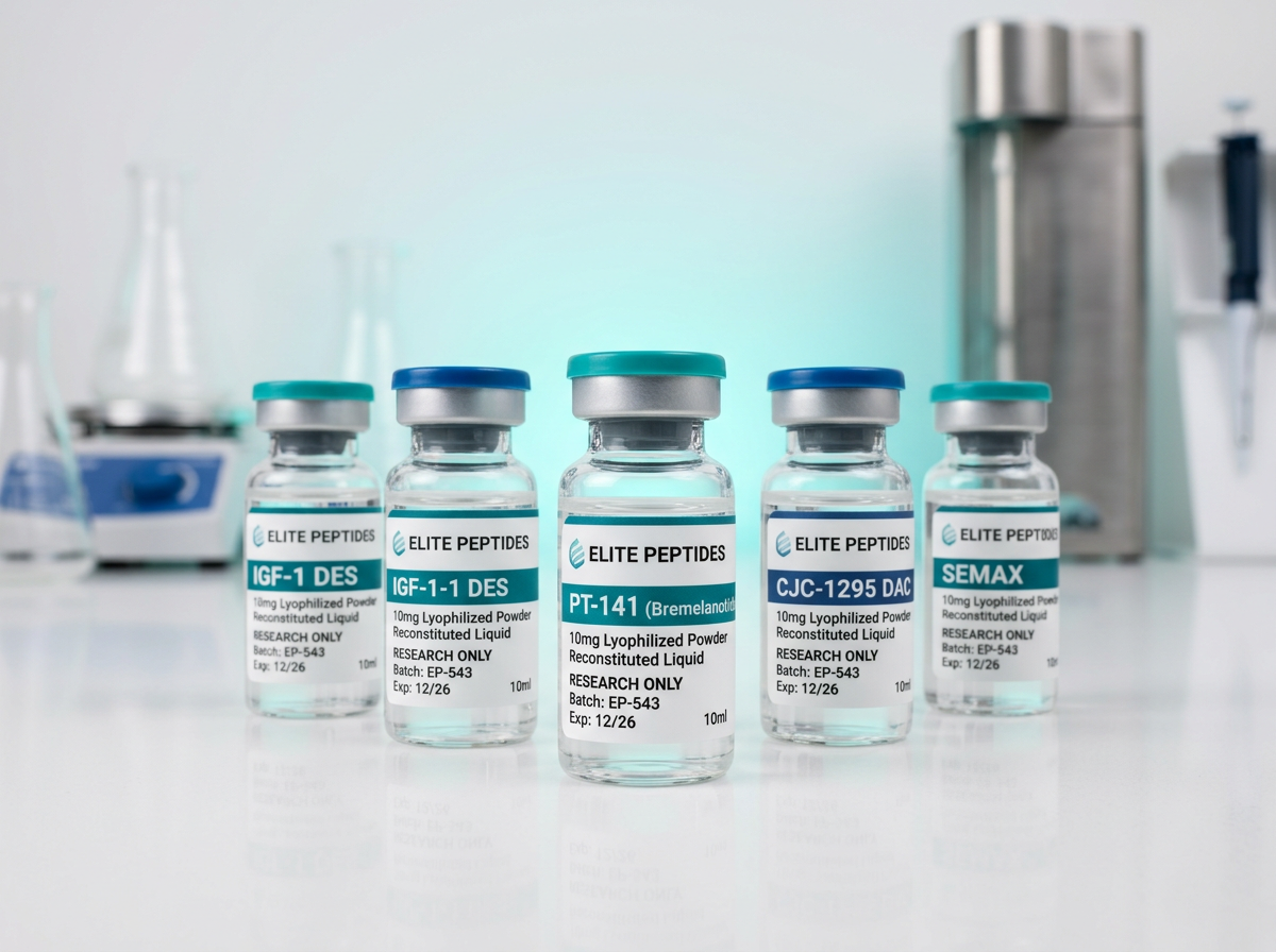 Premium research peptide vials from Pepta Luxa