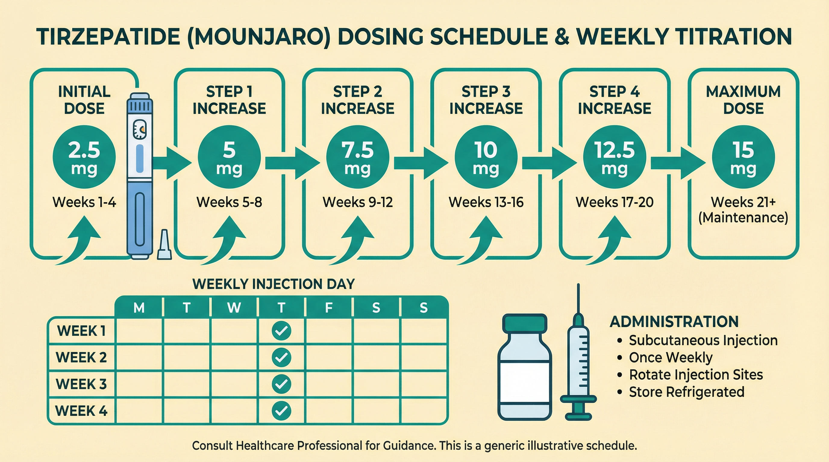 Mounjaro dosage: Complete guide to tirzepatide dosing schedule