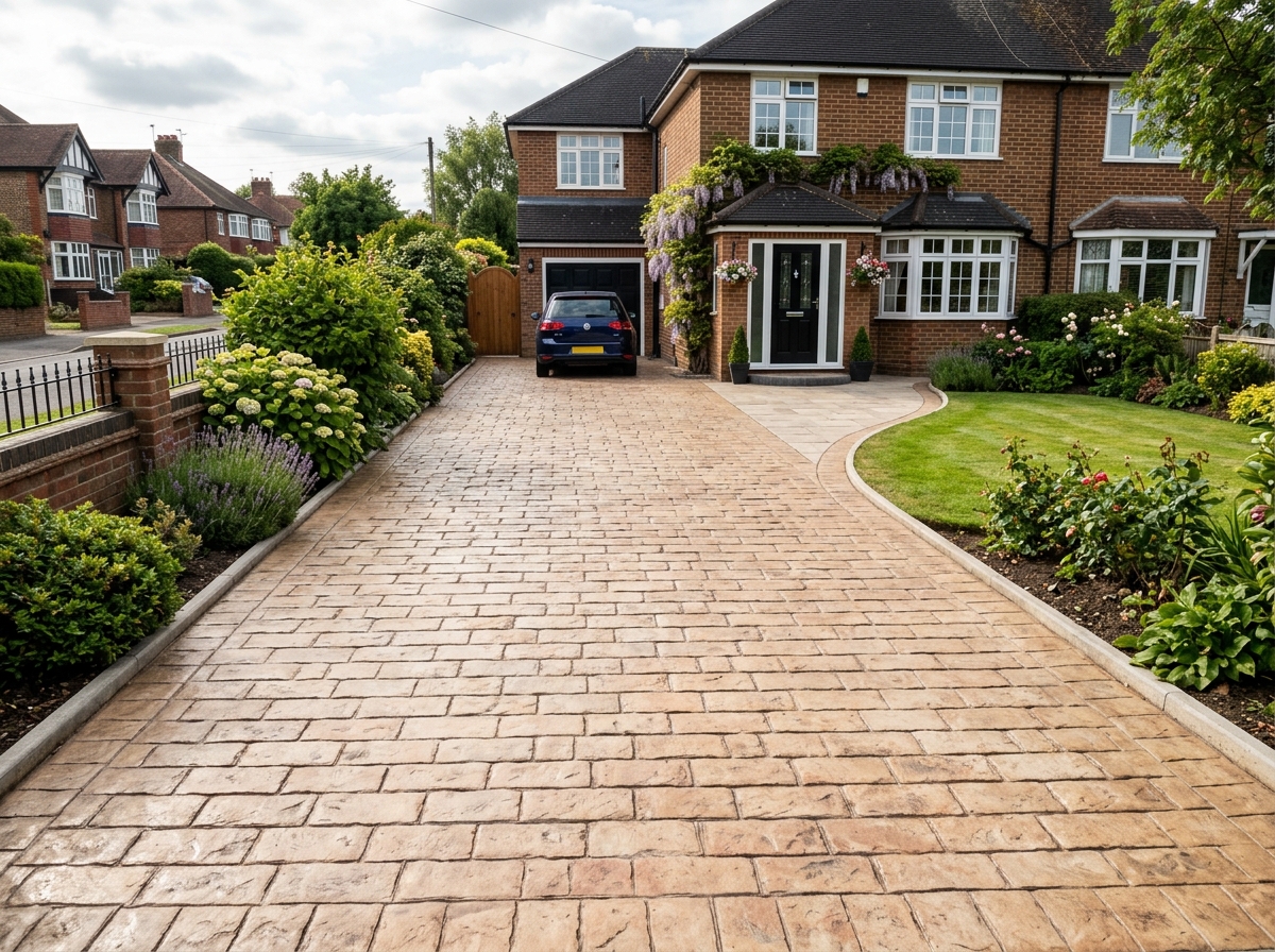 Pattern Imprinted Concrete Driveways
