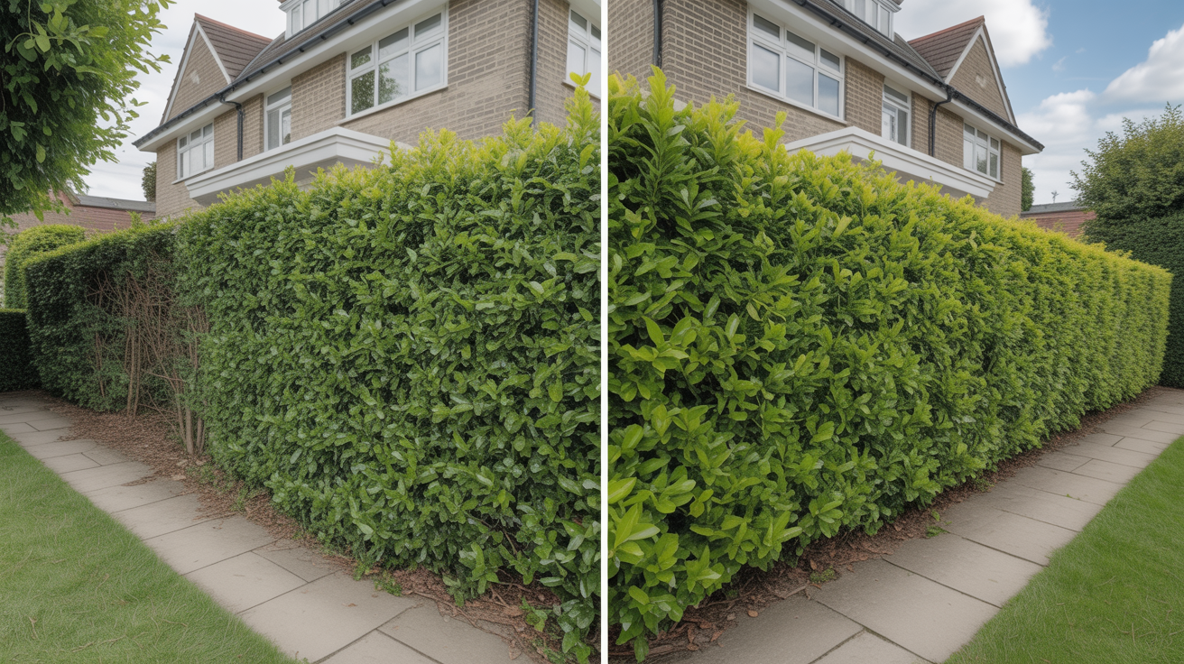 Hedge transformation before and after
