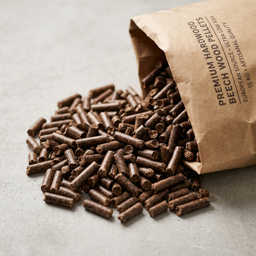 Pellets de Madeira Dura 100% Faia ENplus A1