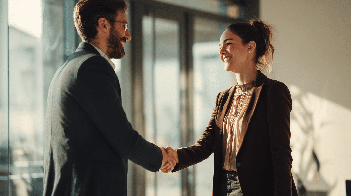 Professional business handshake representing retail partnerships