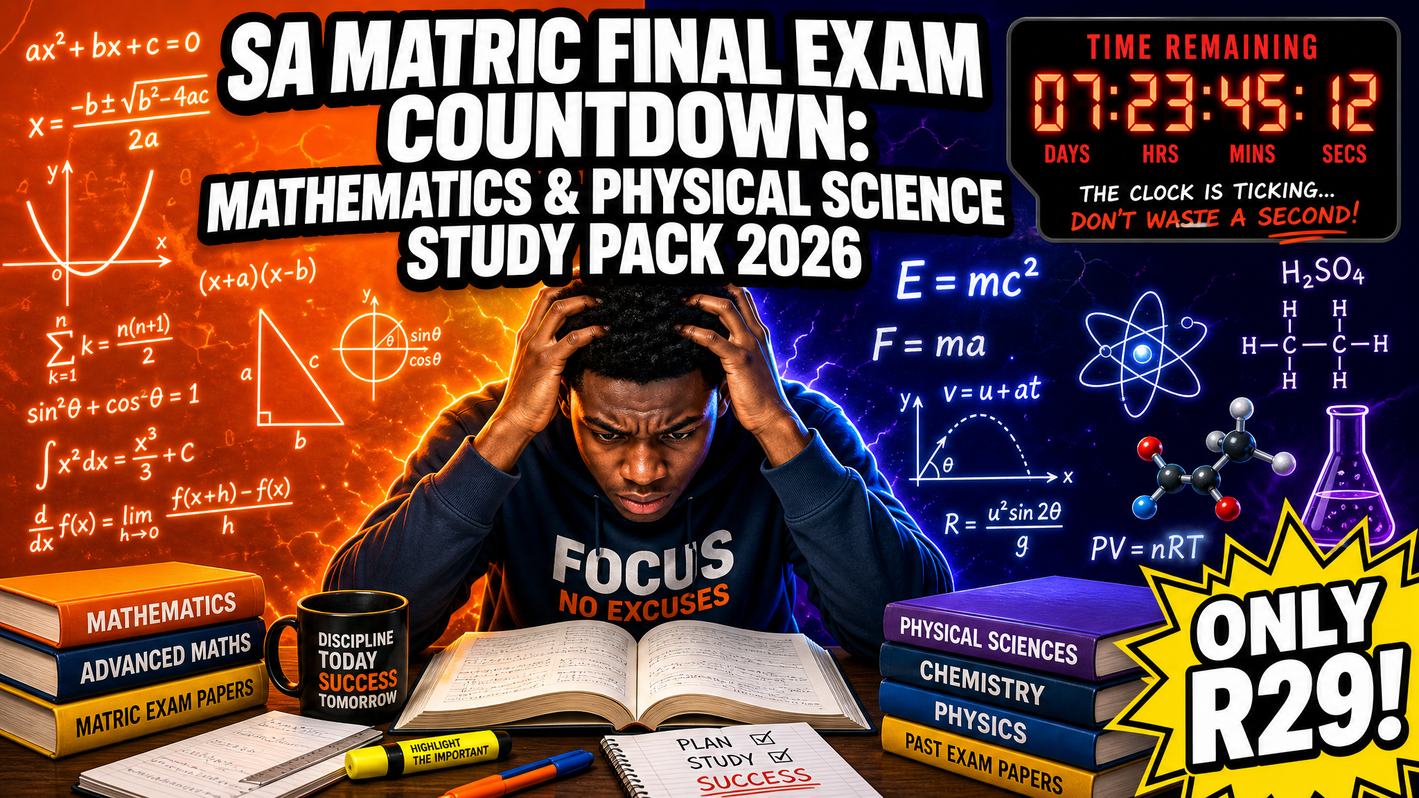 SA Matric Final Exam Countdown: Mathematics & Physical Science Study Pack 2026
