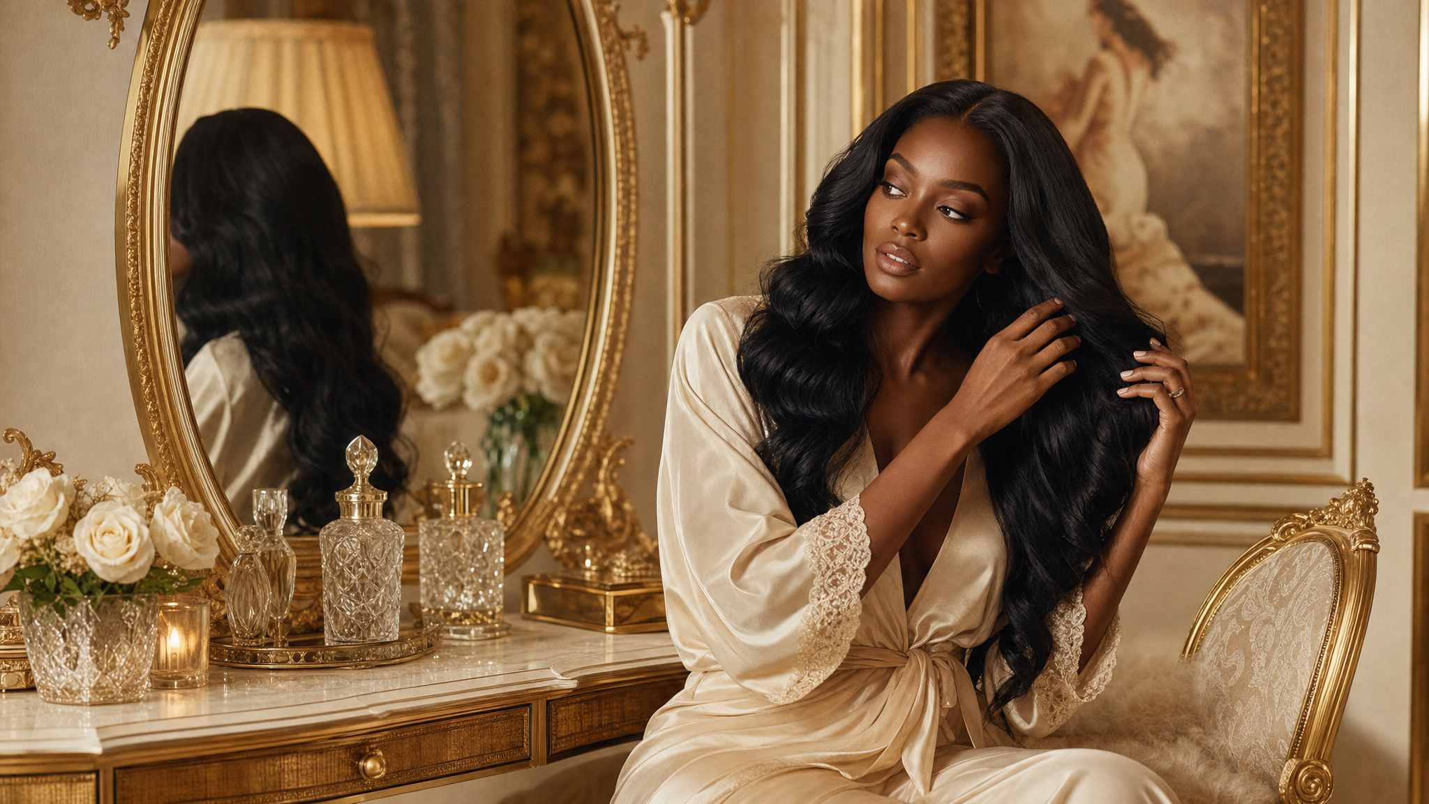 Custom luxury wig creation at Luxora Hair atelier