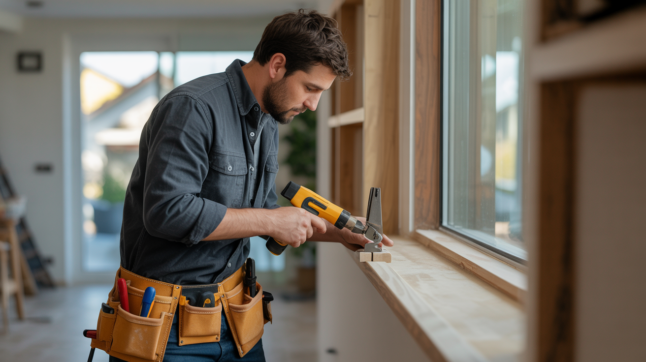 Professional contractor at work