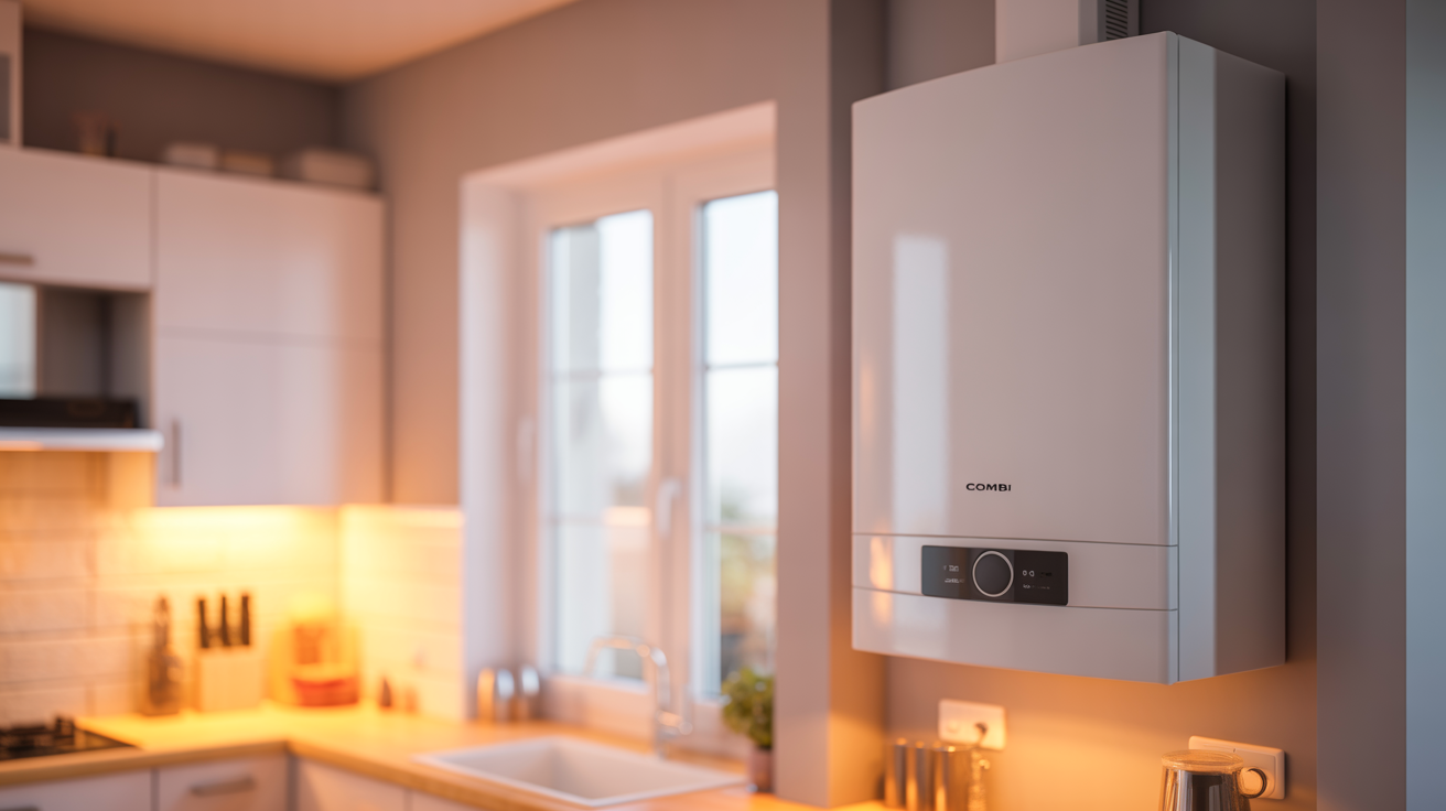 Modern home with boiler installation