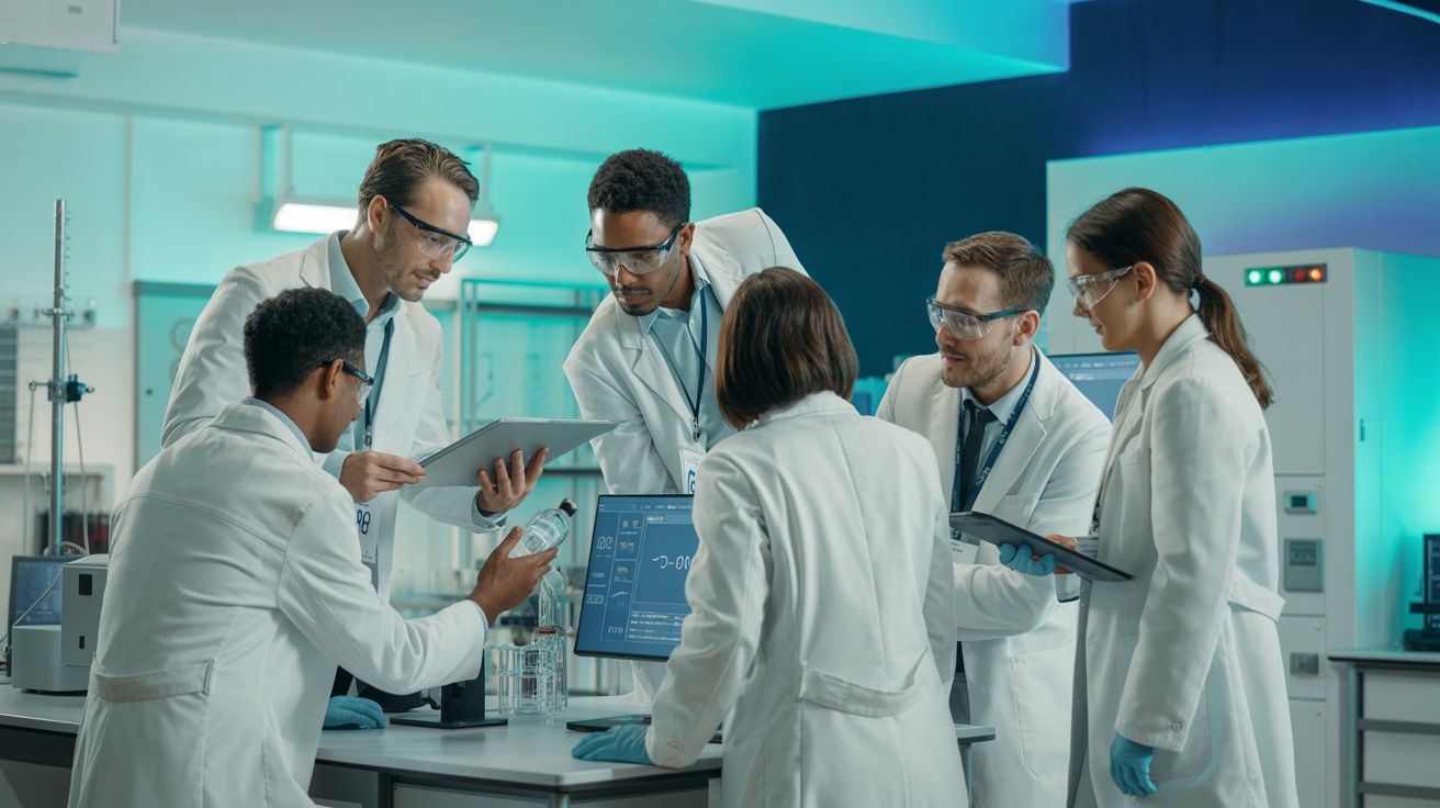 tech²ART team collaborating in modern laboratory