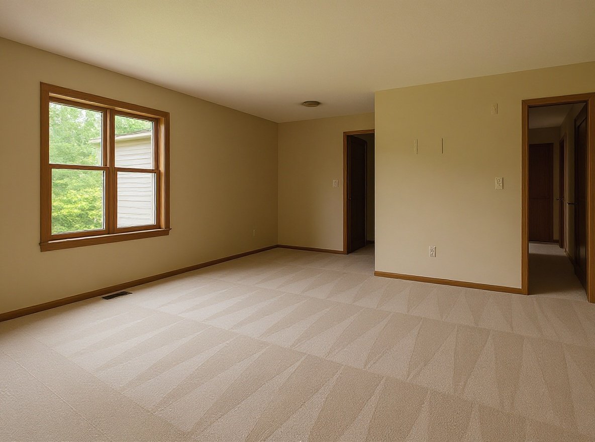 Clean empty living room after estate cleanout by Taylor Family Store