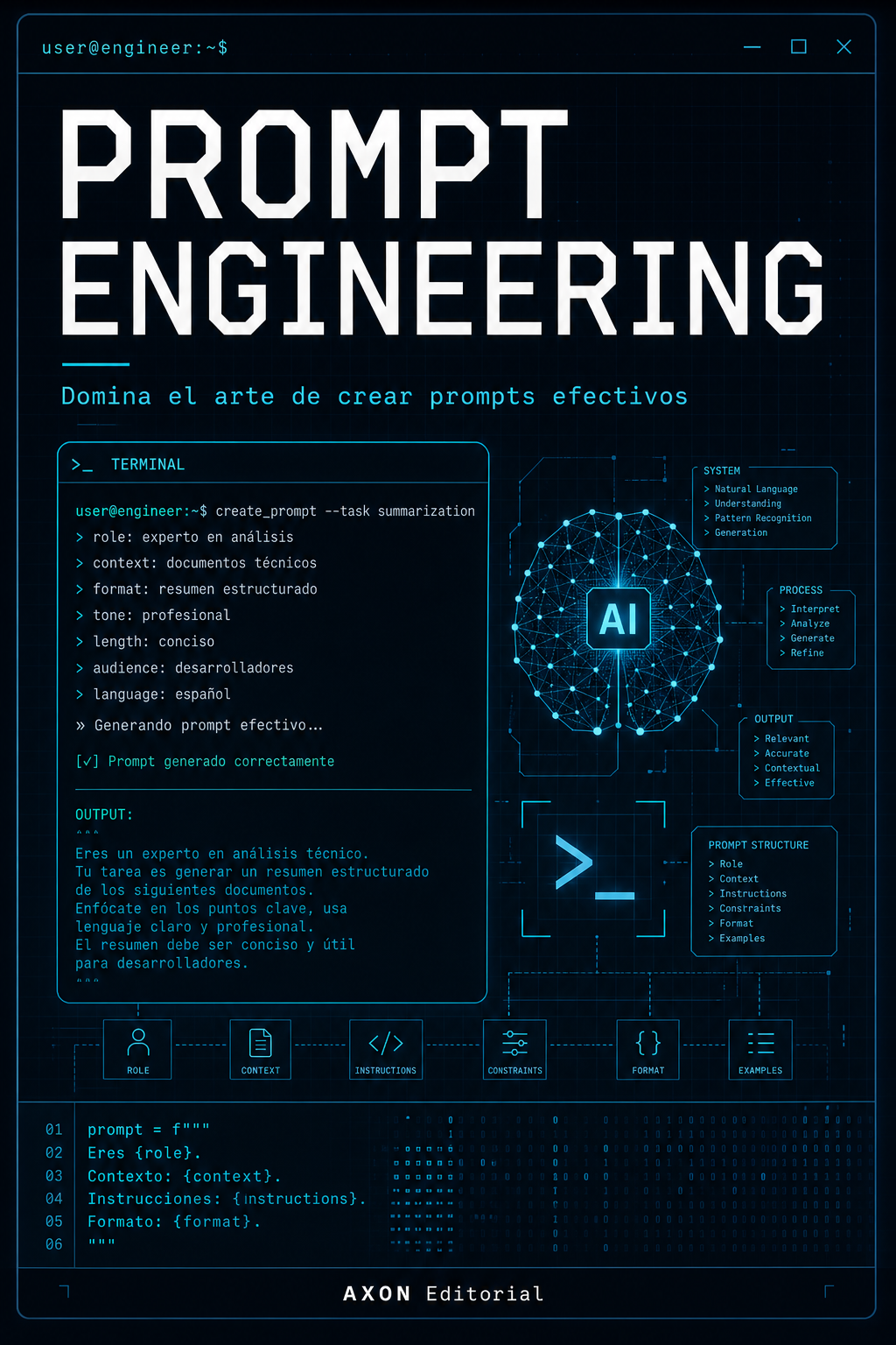 Portada de Prompt Engineering: Mastering the Art of Communicating with AI