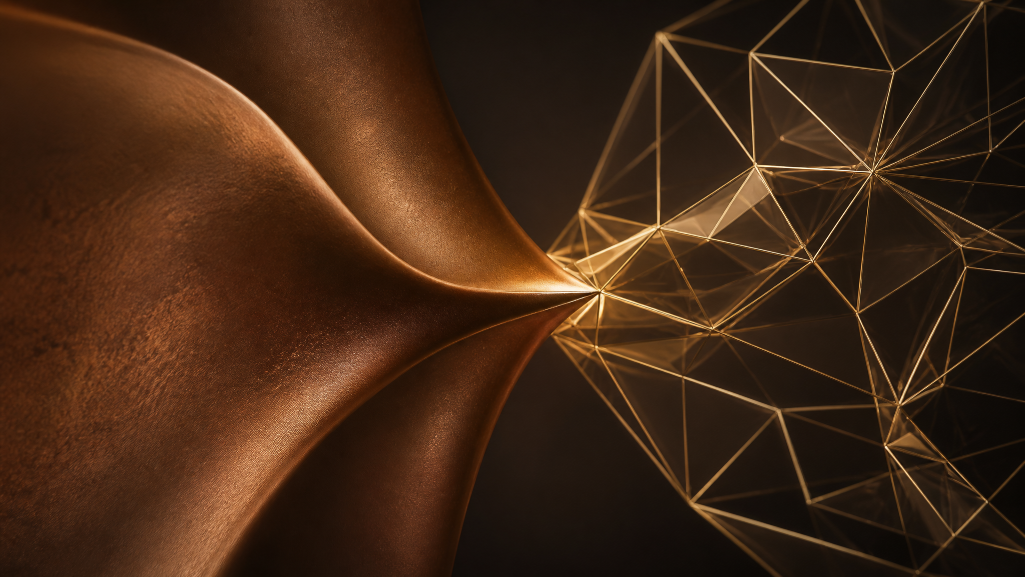 Abstract editorial illustration for Human Judgement in an AI-Enabled Business