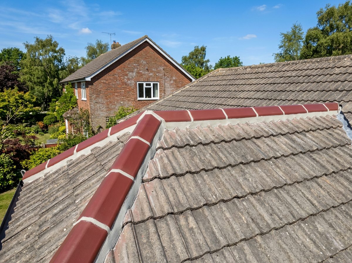 Ridge & Hip Work on a UK home by Aviator Roofing Ltd