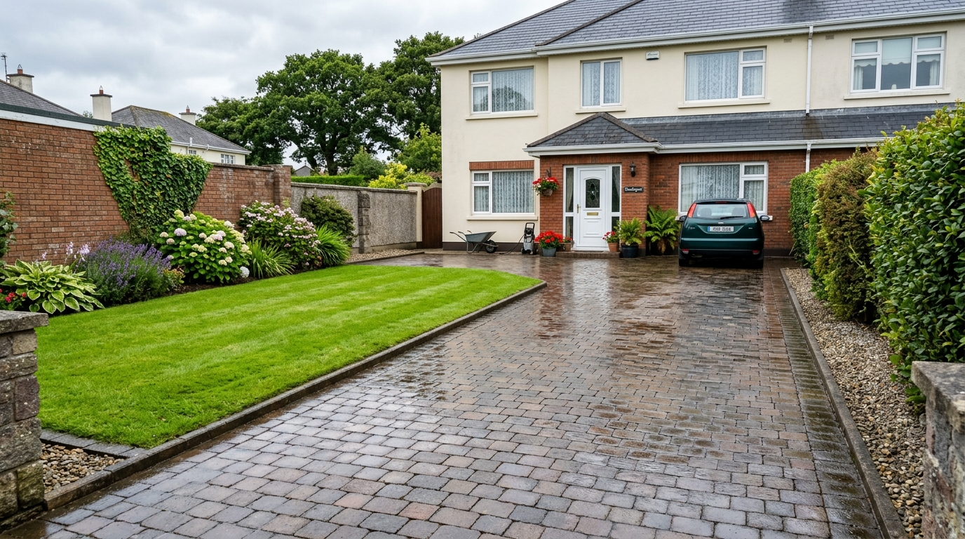 Driveway Cleaning by Irish Shine Powerwashing