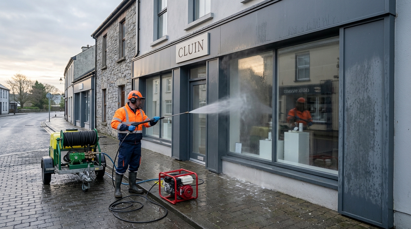 Commercial Powerwashing work by Irish Shine
