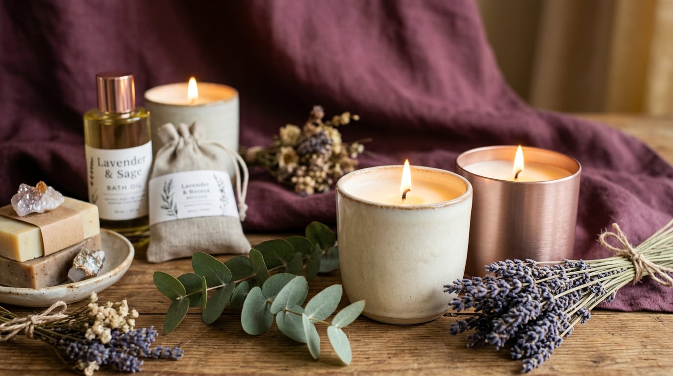 Handmade healing candles from LOVE Candles partnership