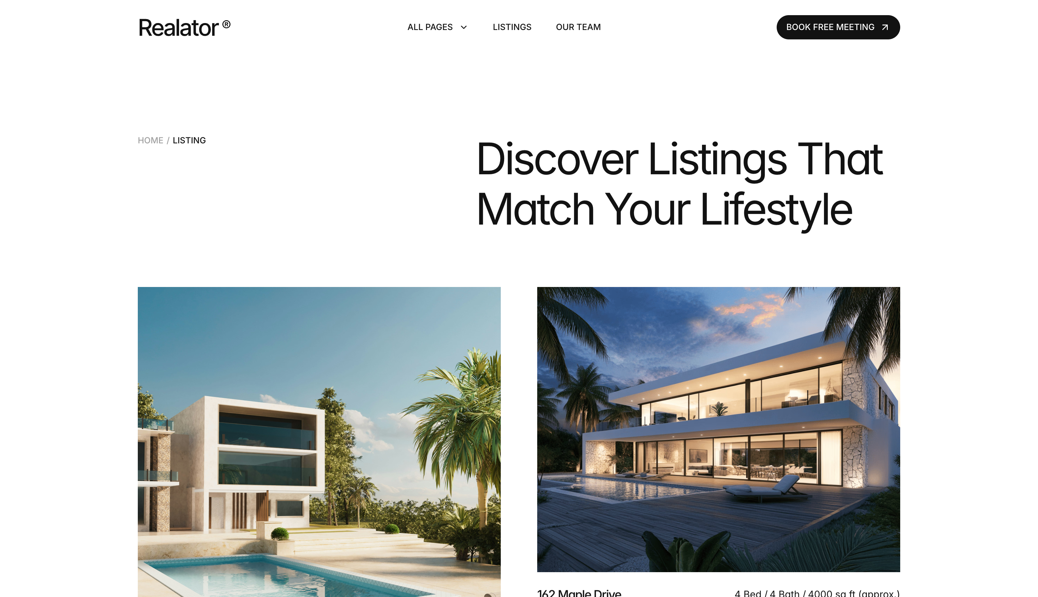 Mẫu website Estate Luxury - Bất động sản
