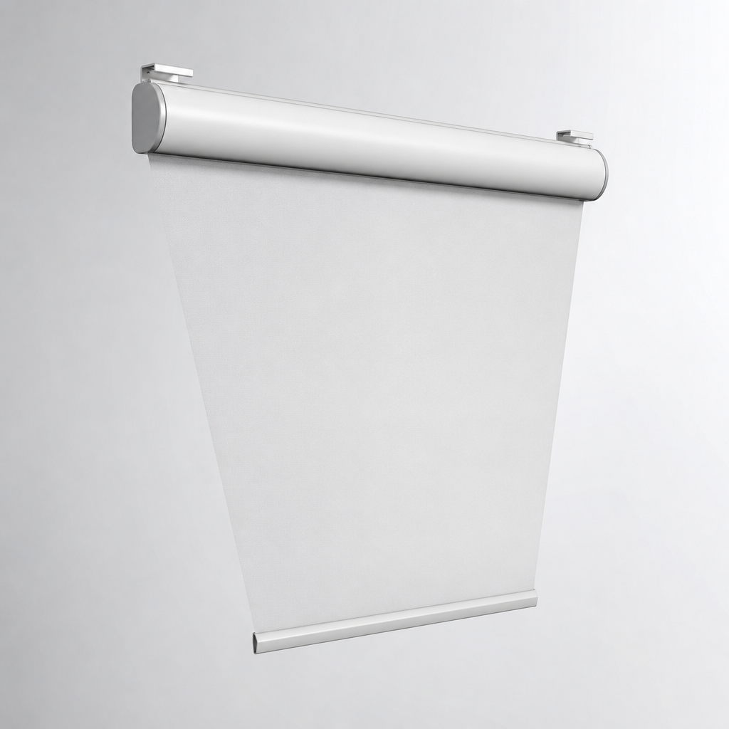 Compact & Blackout Shades — Guthrie Douglas TESS 602 Compact Blackout Trapezoid Roller Shade — distributed by Blind Solutions®