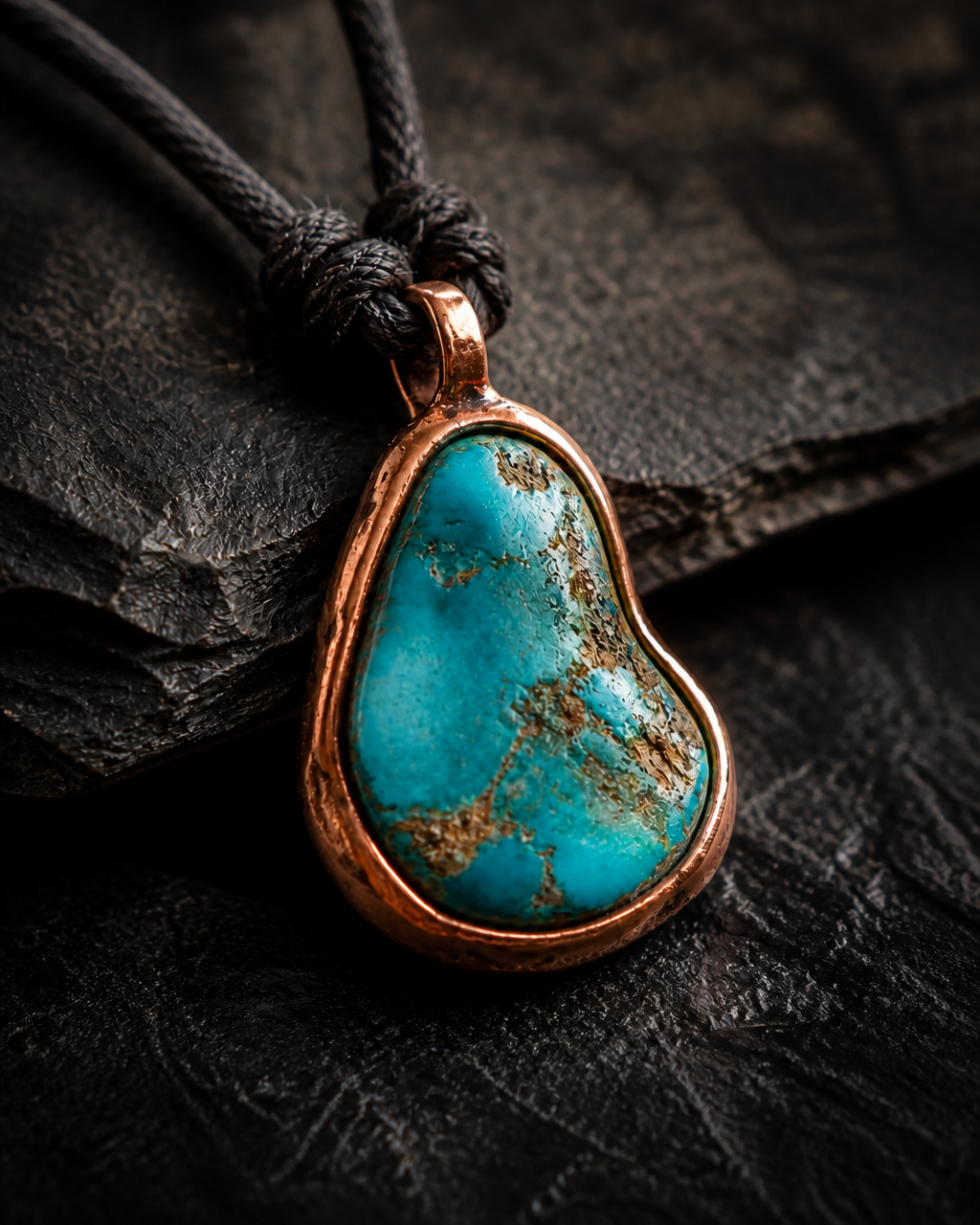The Kathmandu Pendant, single raw sky-stone on silver