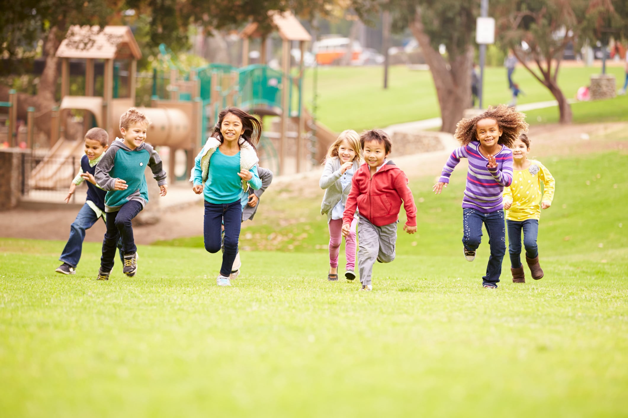 Children playing outdoors