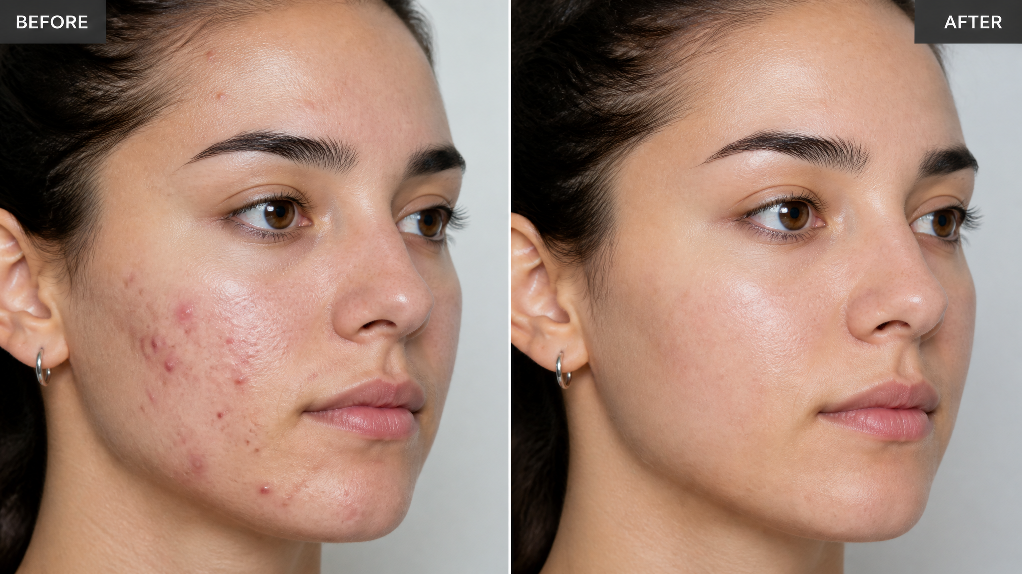 Before and after Acne & Blemish Reduction results - representative