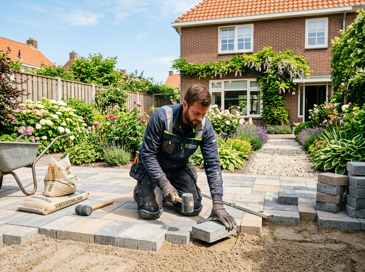 Hovenier aan het werk