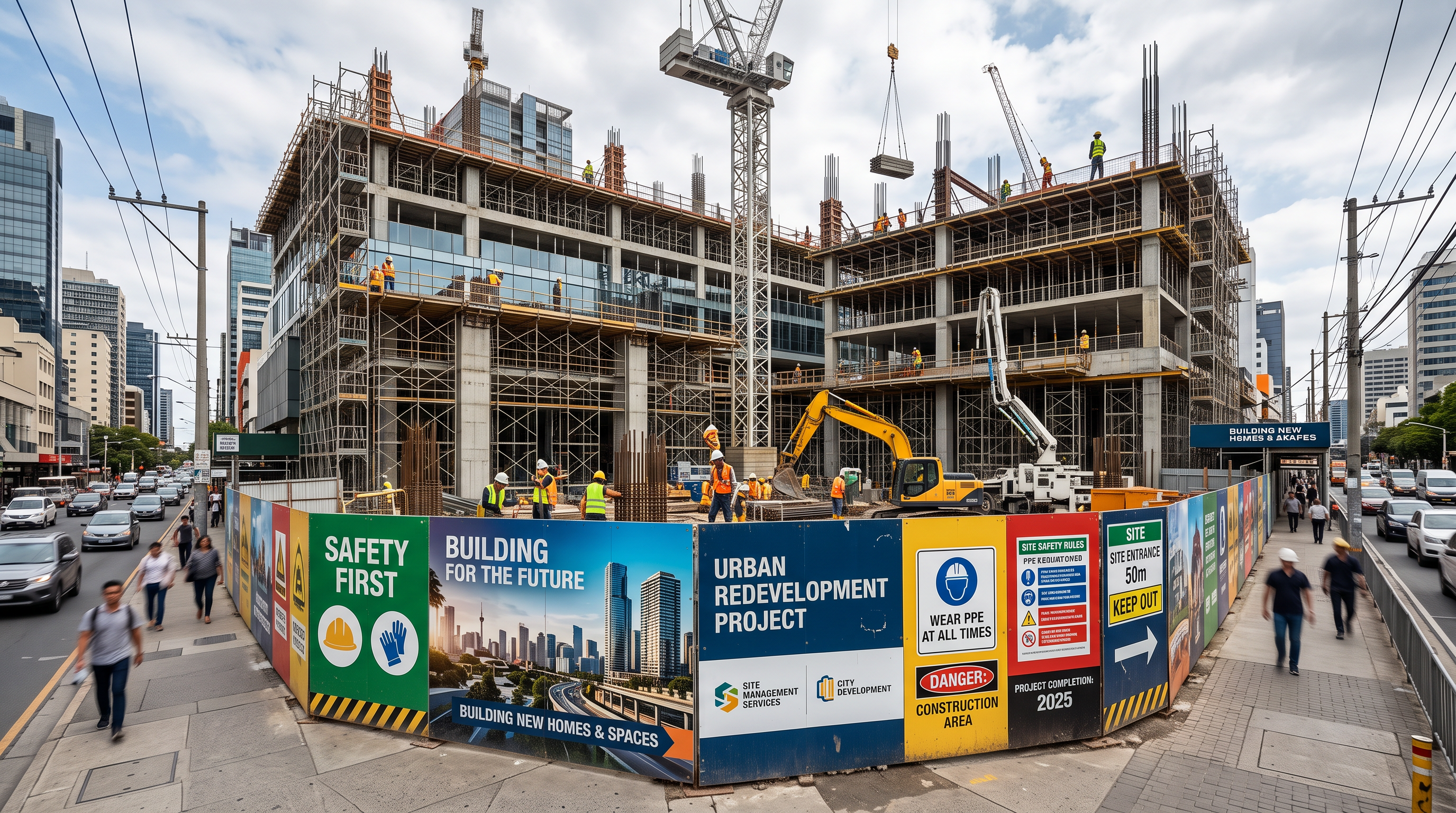 Large Format Printing for UK Construction Sites: Hoardings, Safety Signage & Site Branding