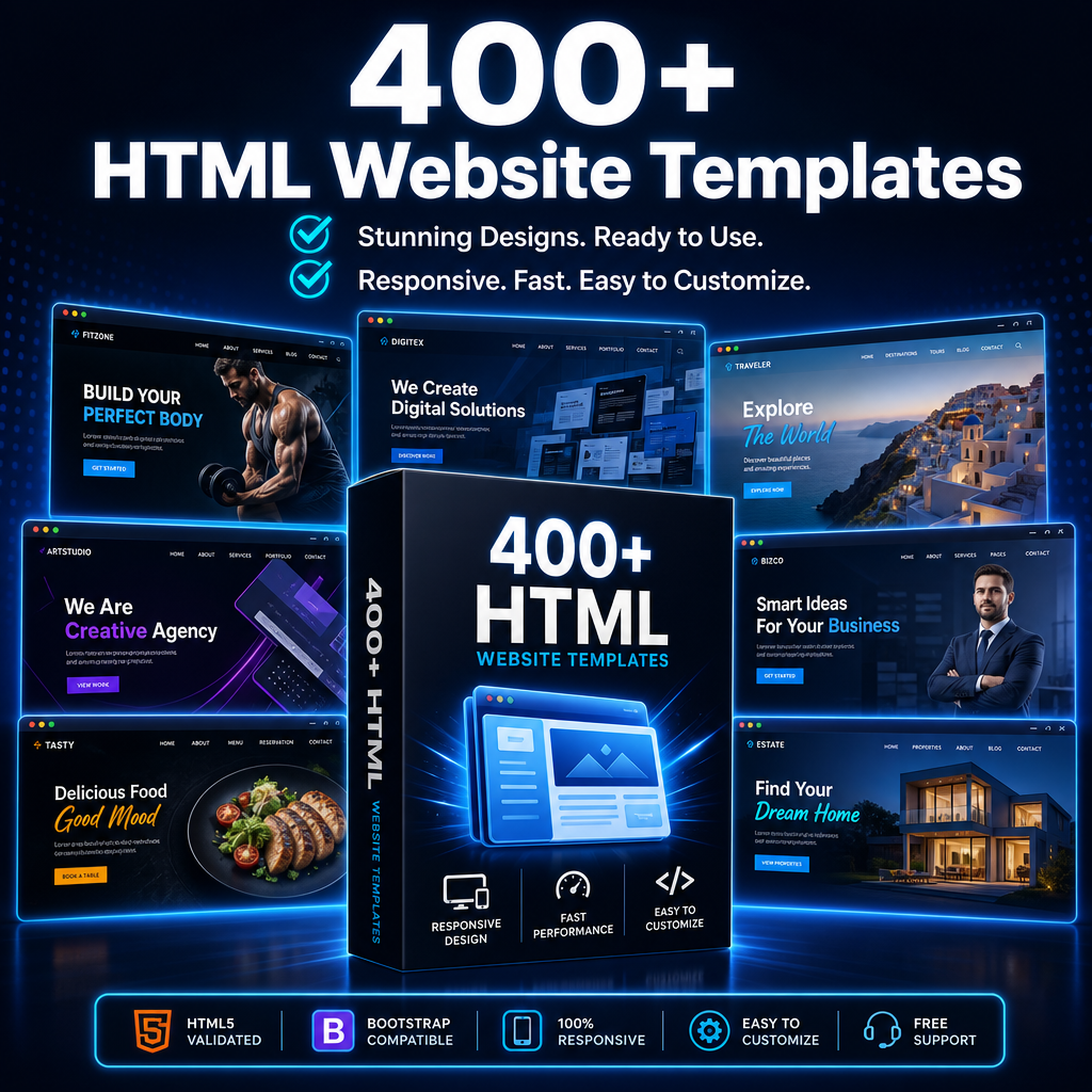 400+ HTML Website Templates