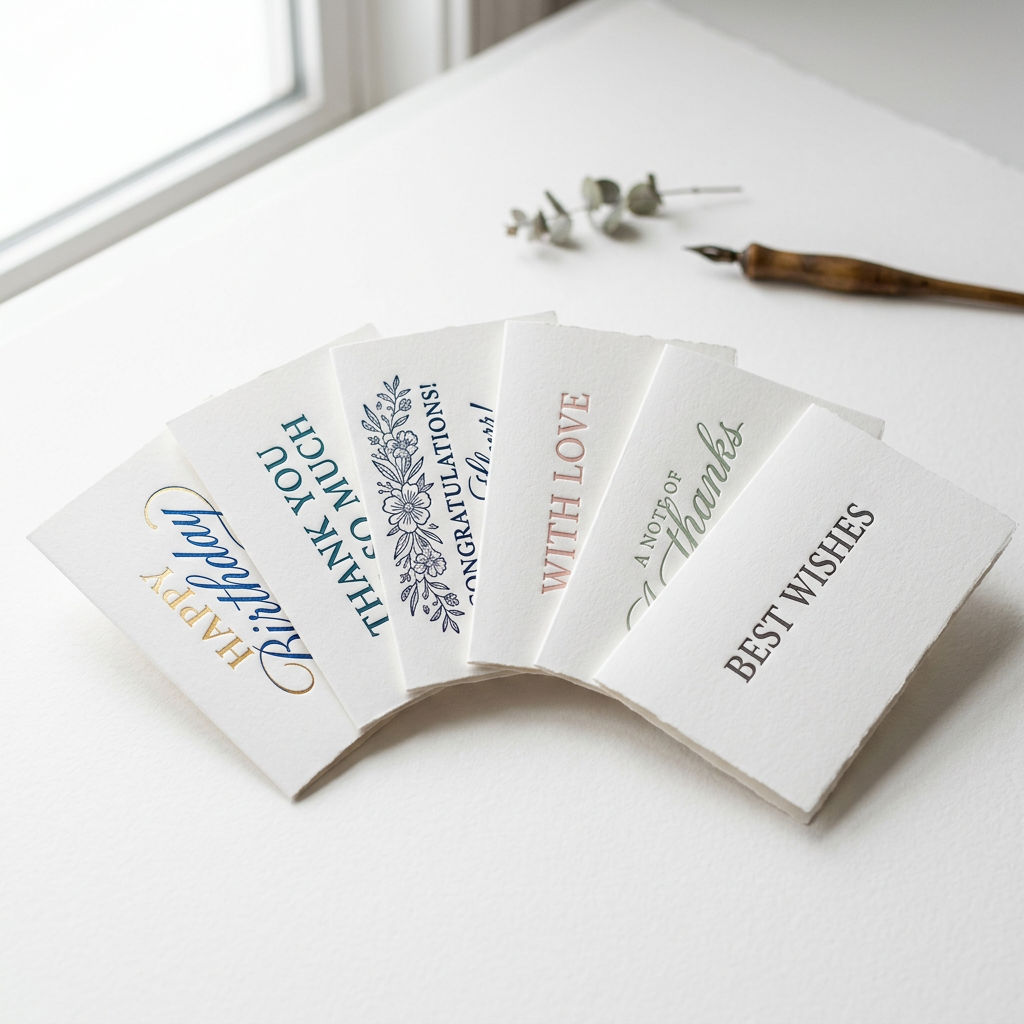 Letterpress Greeting Card Set (Box of 6)