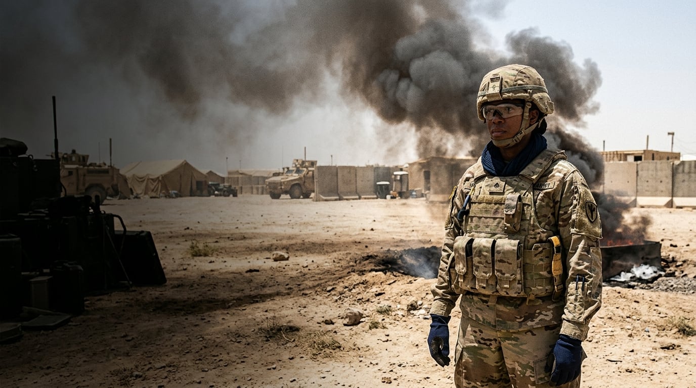 A woman veteran exposed to burn-pit smoke