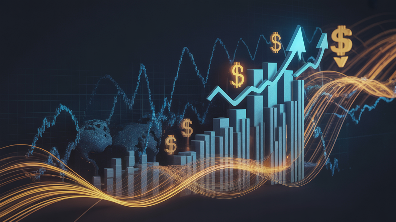 Visualización de ingresos pasivos y crecimiento financiero con trading automatizado