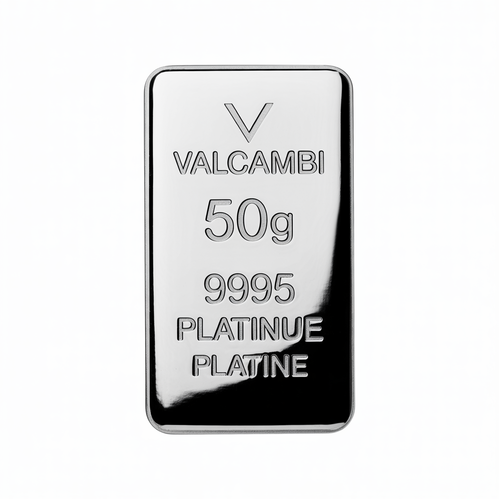 Valcambi 50g Platinum Bar – Swiss Precision in Platinum