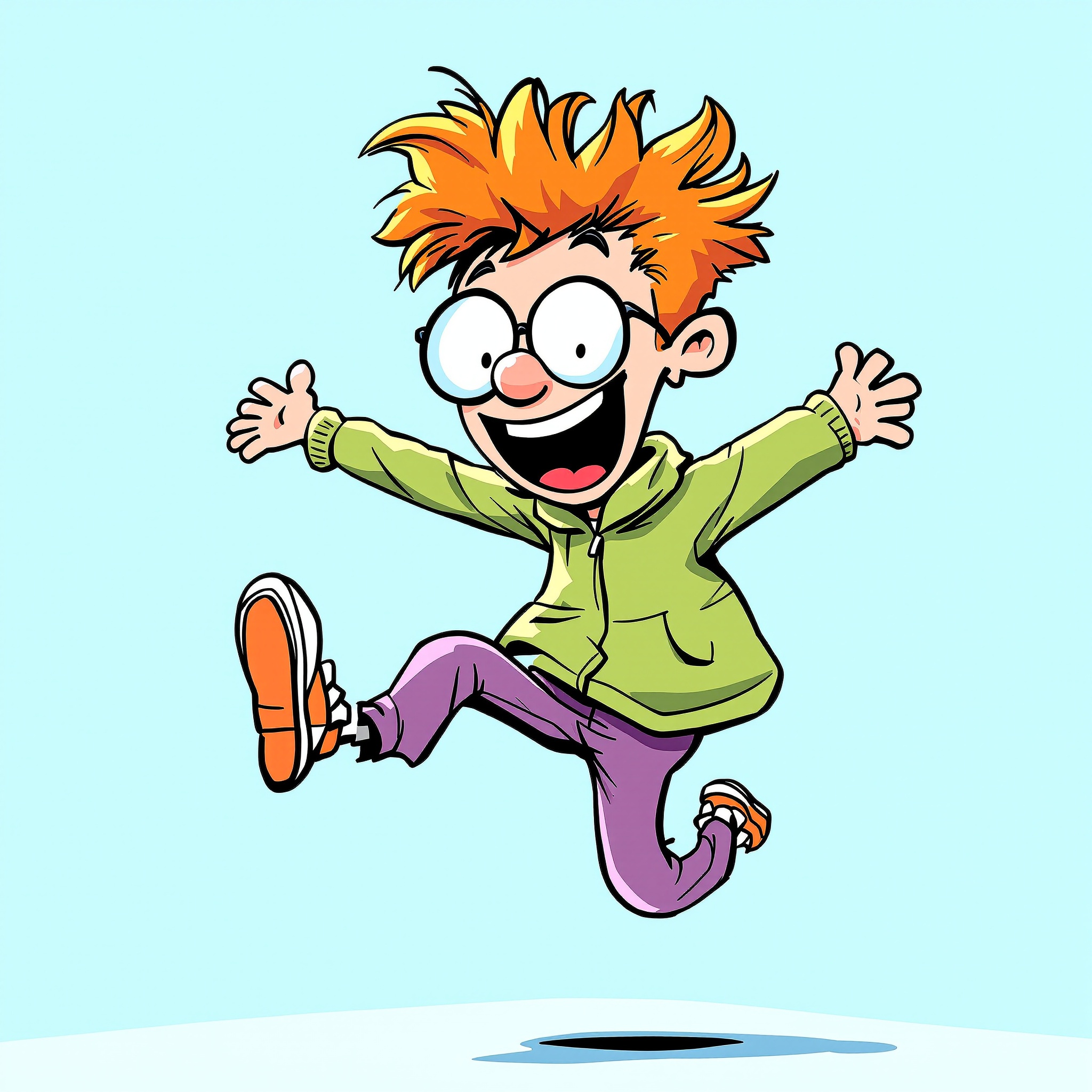 Jeune personnage de bande dessinée congolaise en uniforme scolaire