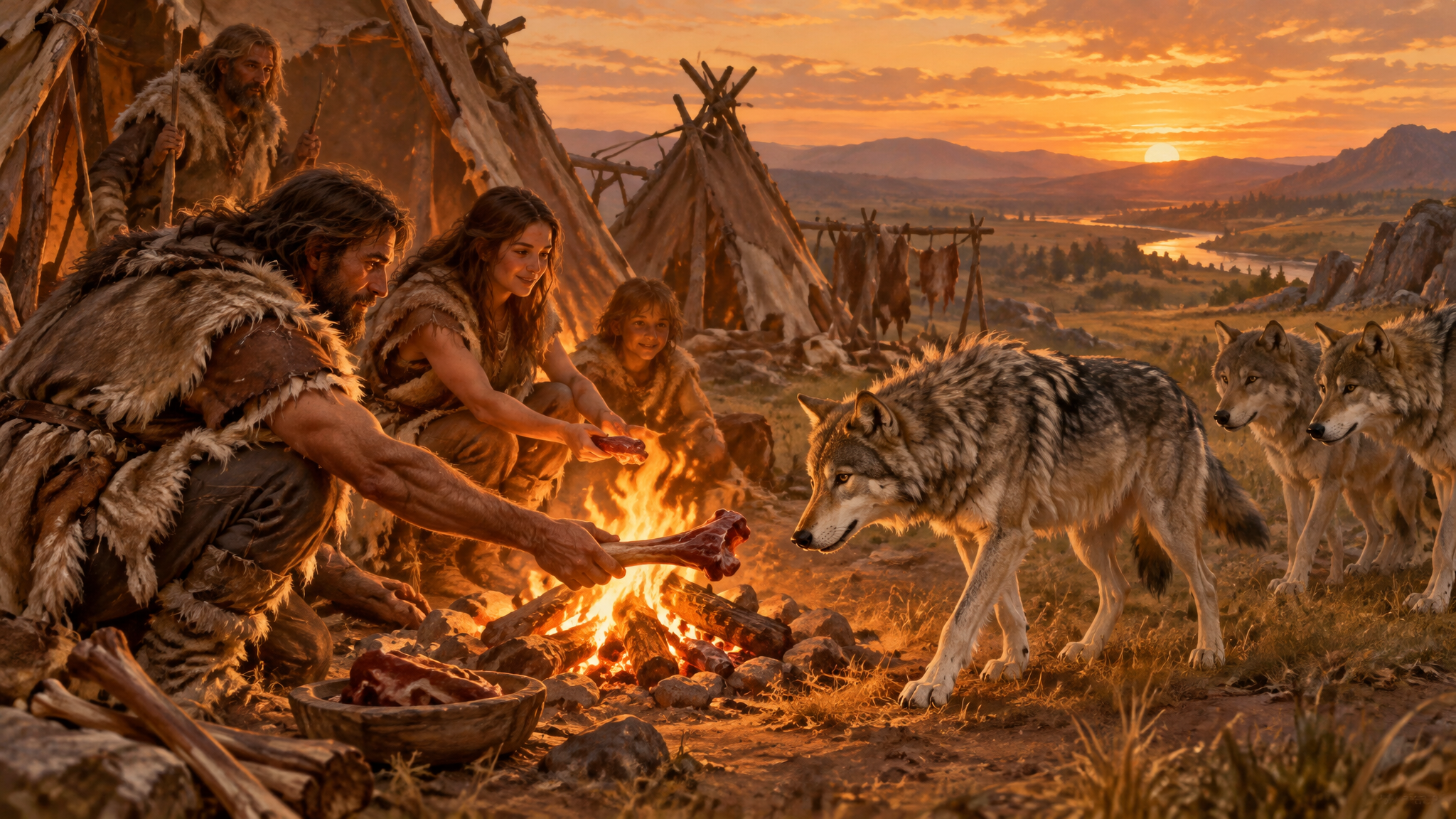Els primers llops s'acosten als humans nòmades