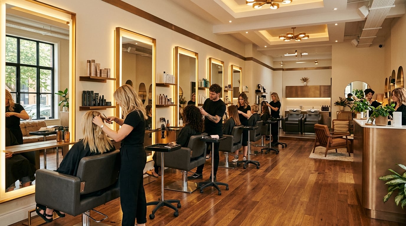 Modern salon interior at The Cut