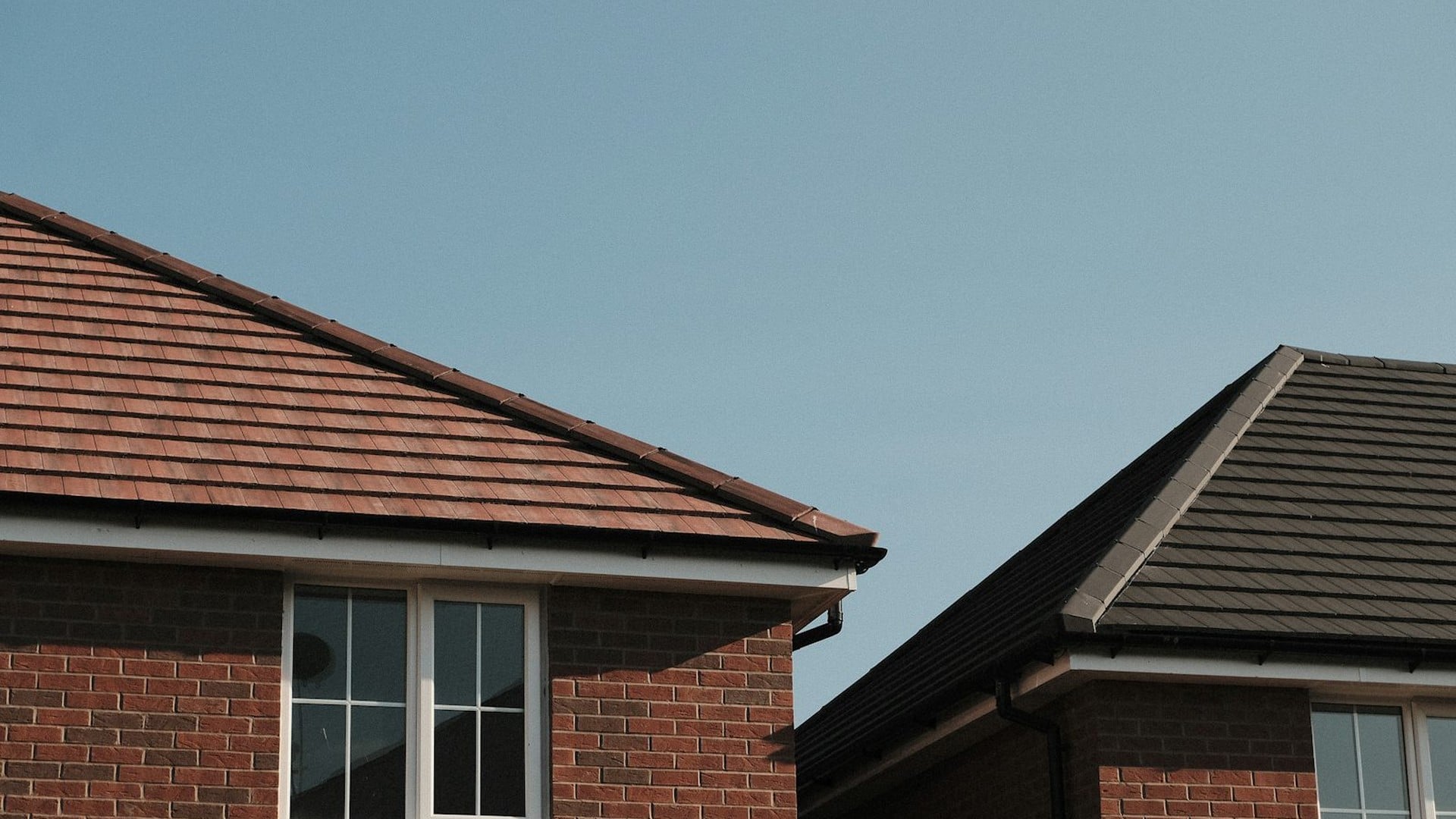 Close-up of professional roofing work