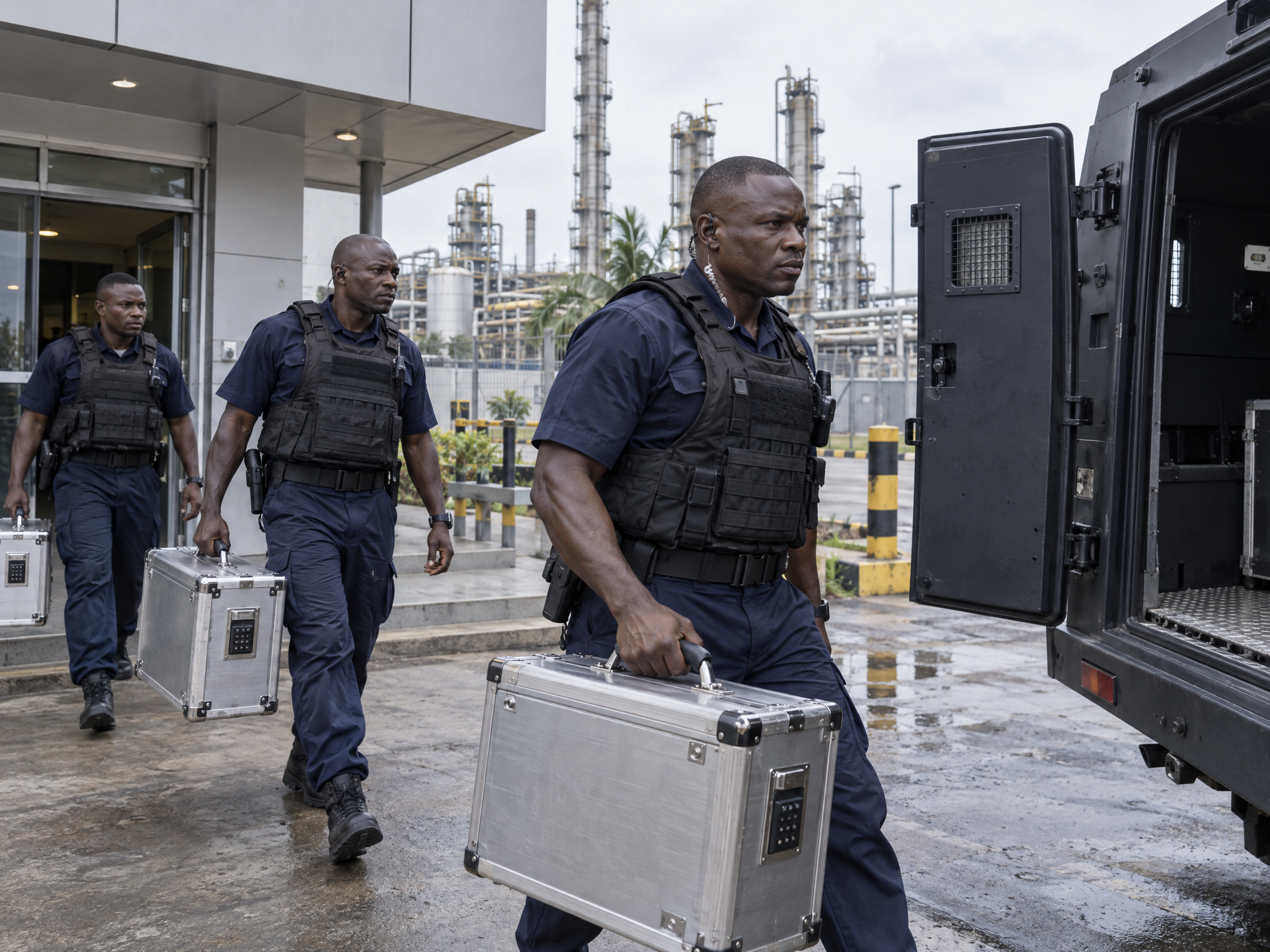 Congolese security team — secure transport of refined metals