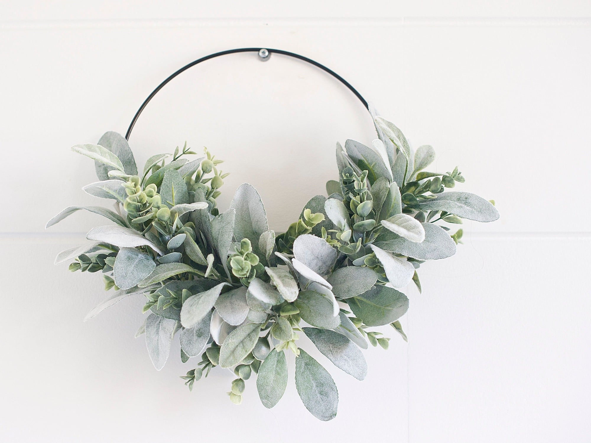 Minimalist Eucalyptus Hoop Wreath