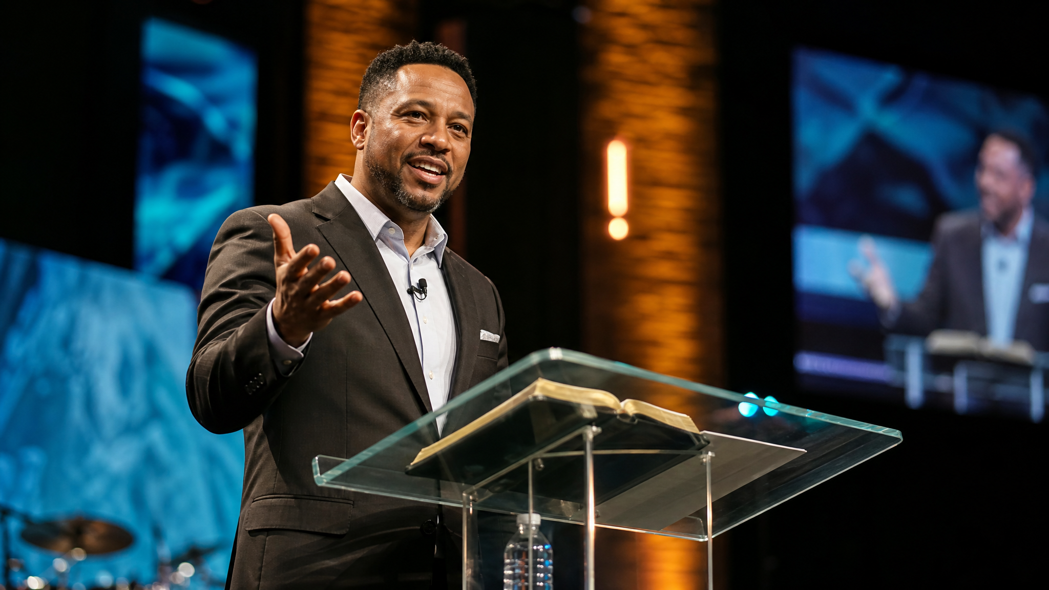 Pastor preaching