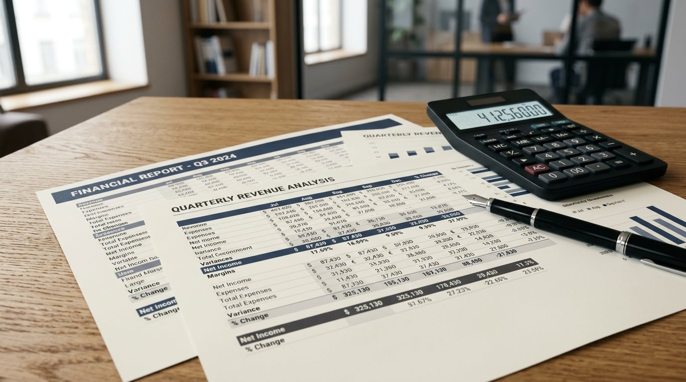 Business rates financial review documents and calculator