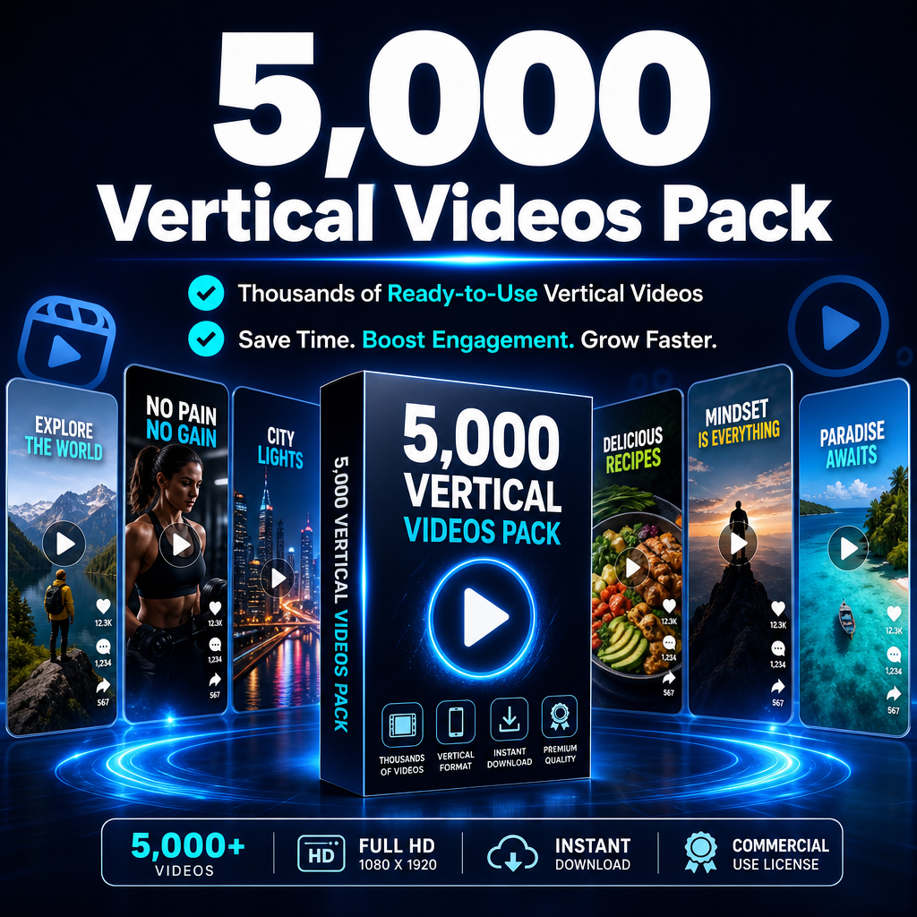 5,000 Vertical Videos Pack
