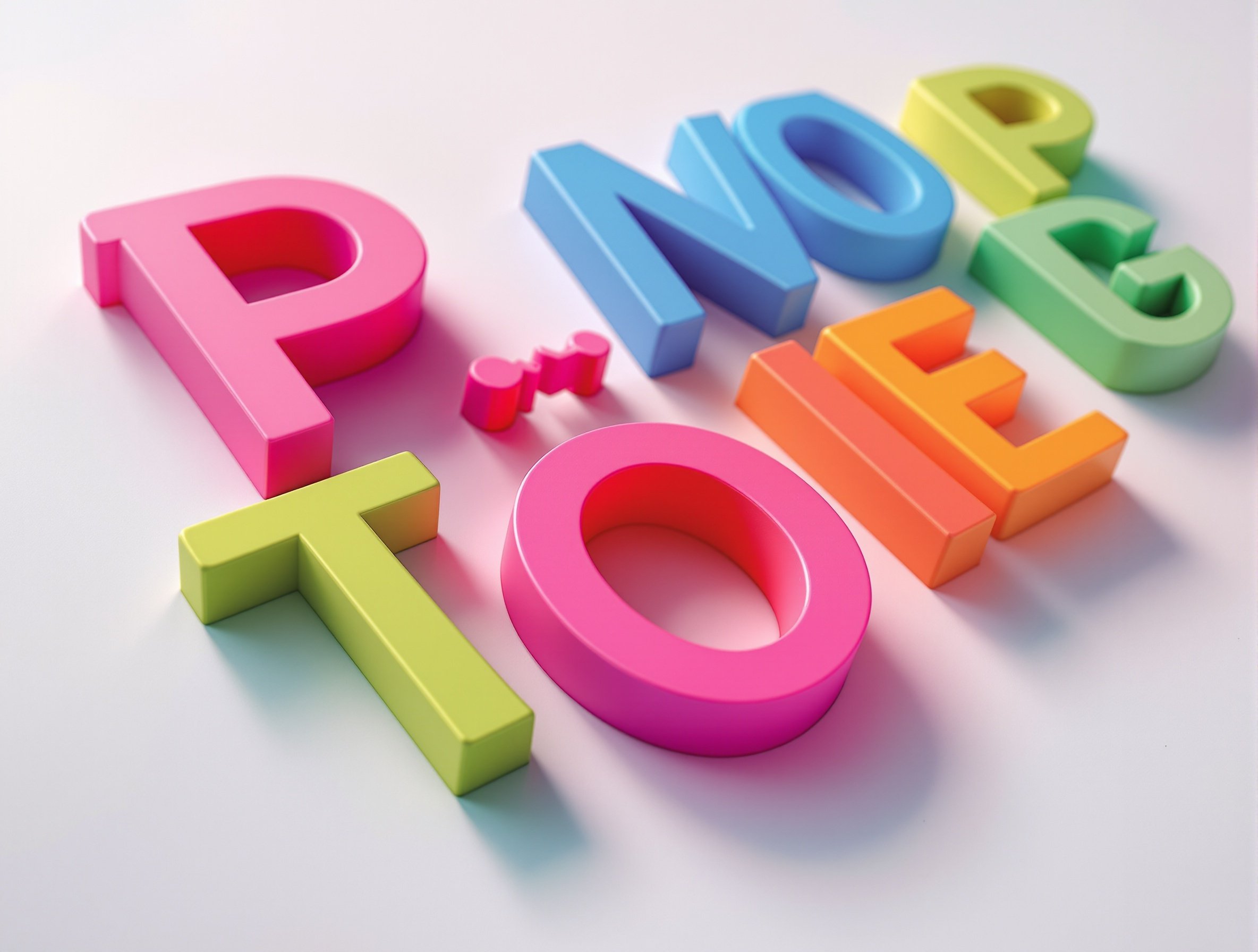 Letras 3D Decorativas Coloridas