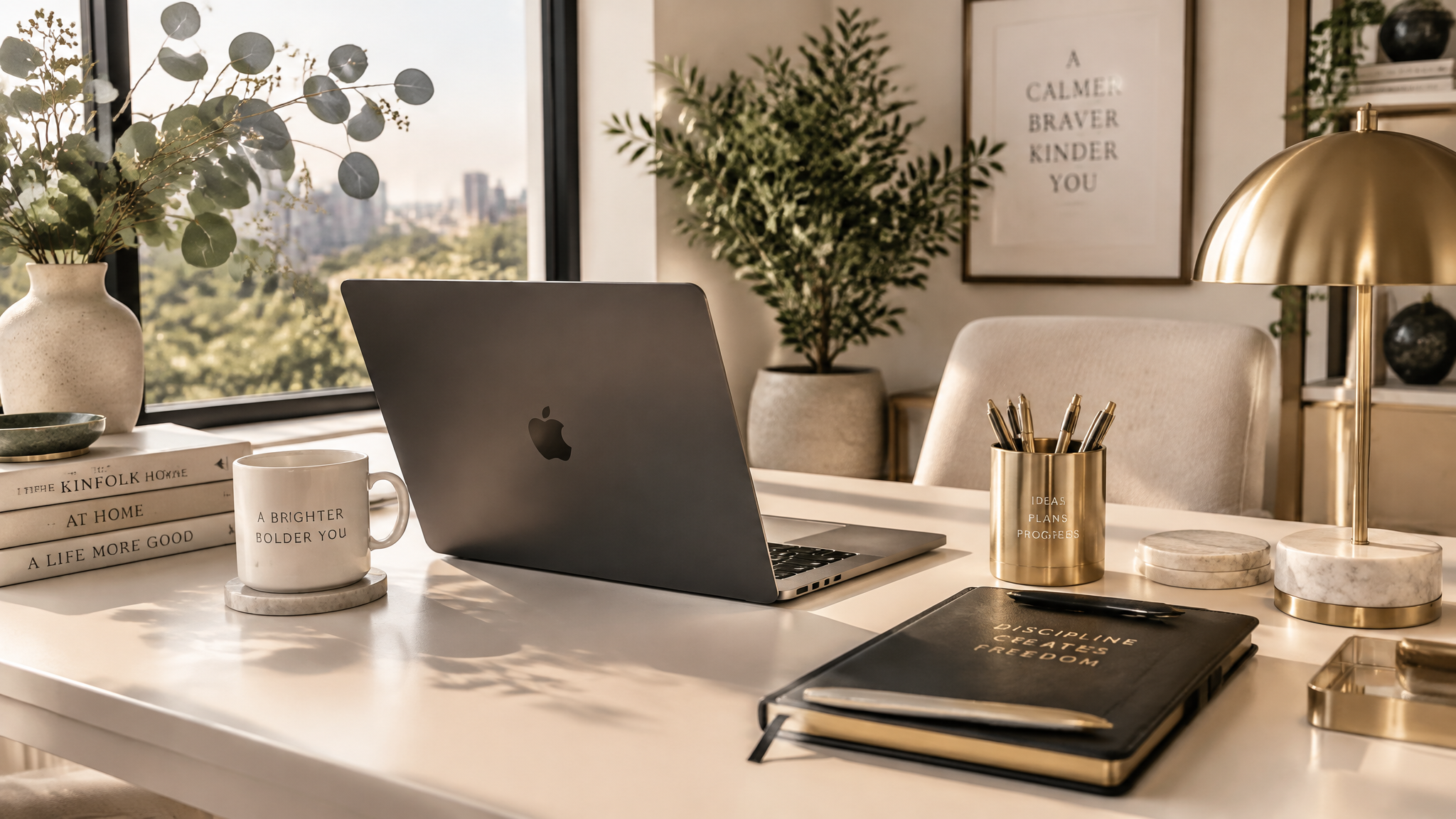 Elegant entrepreneurship workspace