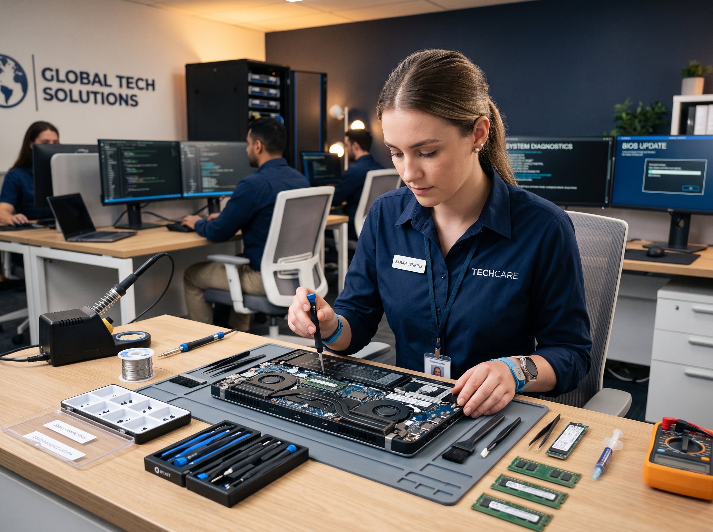 Remote IT support and laptop repair services in Nigeria — hardware and software support