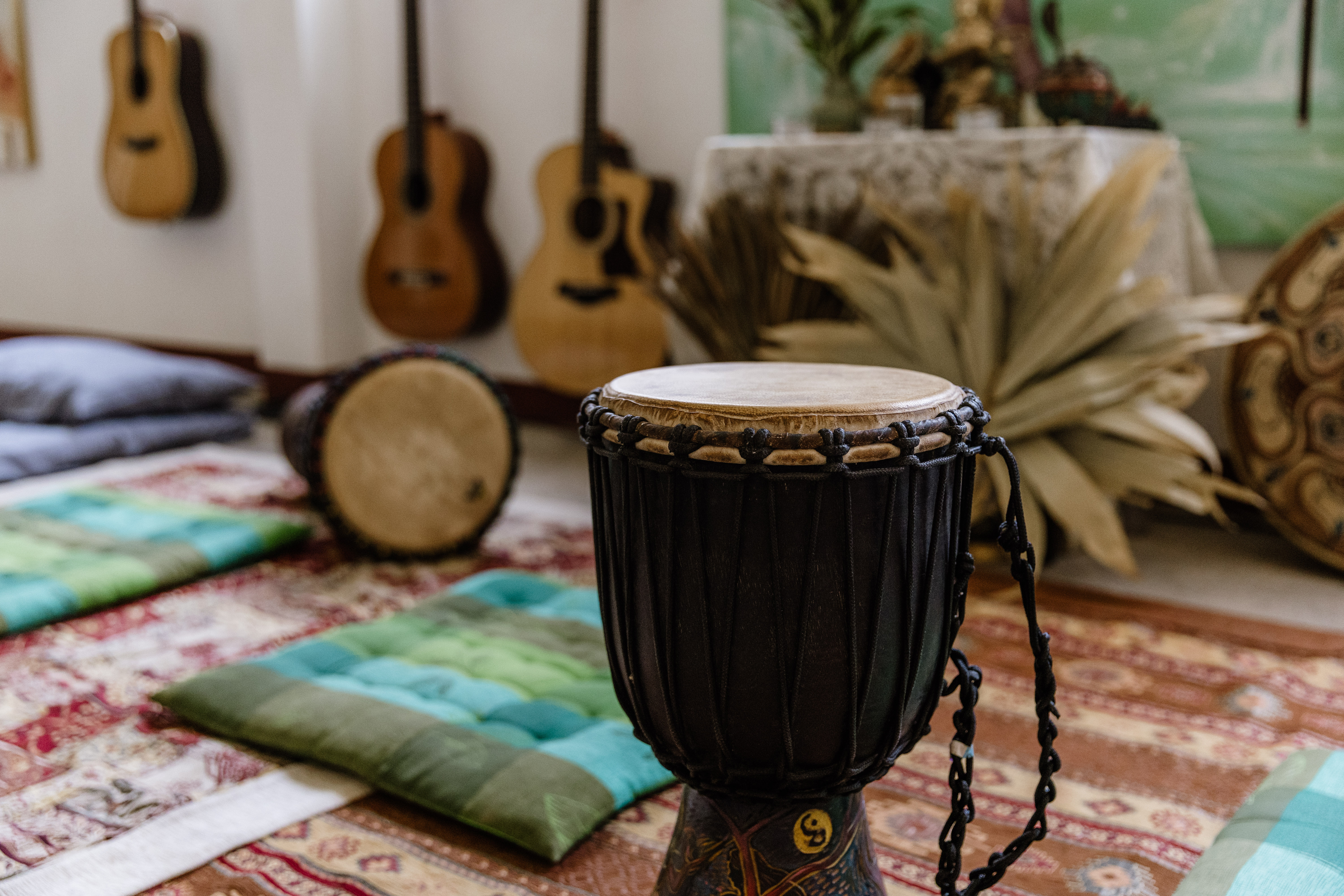 Musical instruments and gathering space at Amaravati