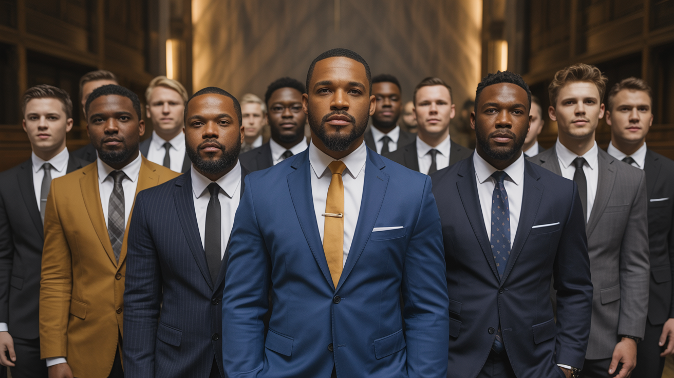 African American Christian men leading in fellowship and brotherhood with diverse group