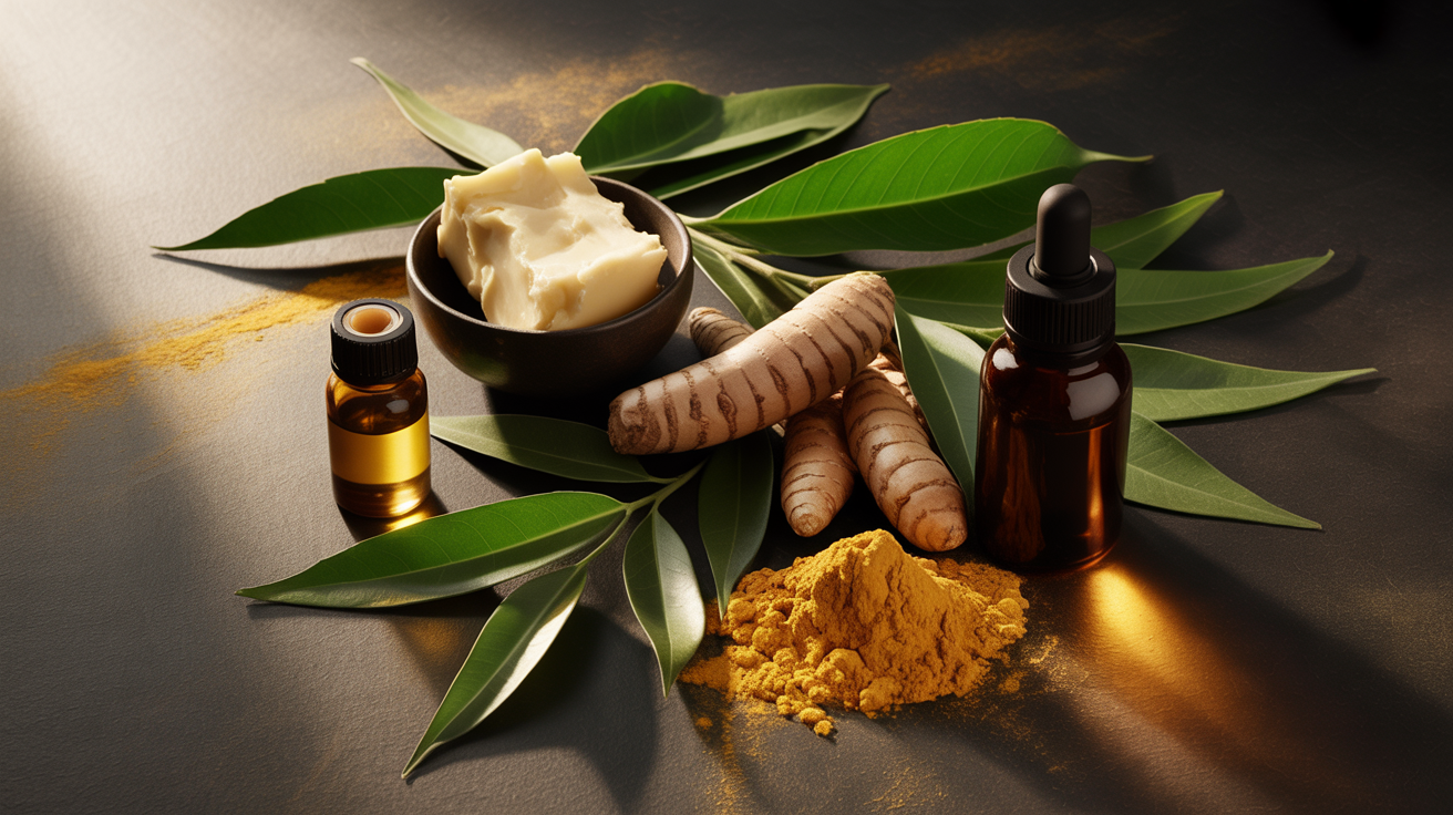 Natural ingredients: shea butter, tea tree, turmeric, and essential oils