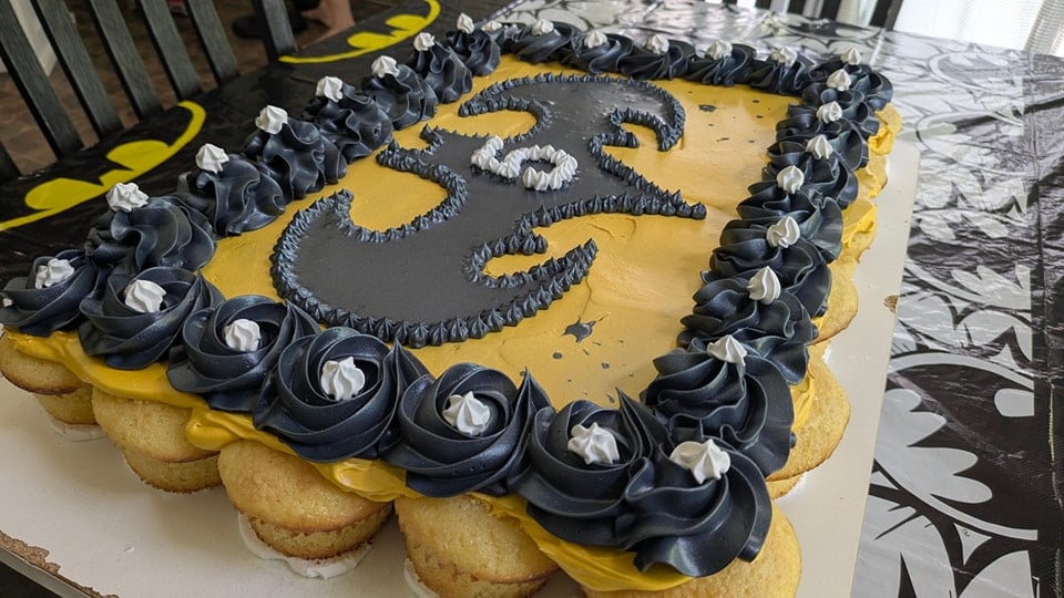 Batman Themed Cupcake Cake