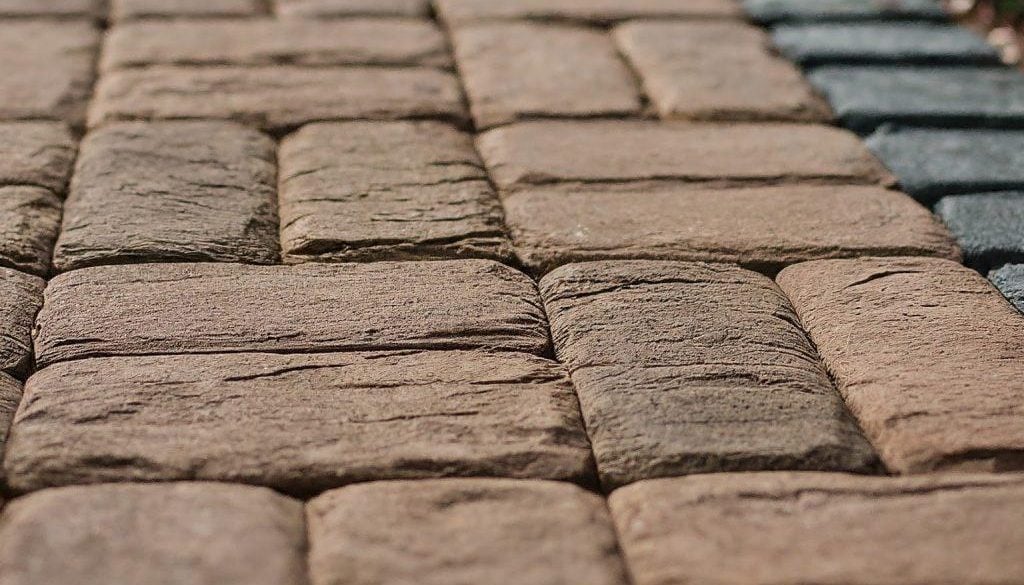 Basket weave block paving driveway
